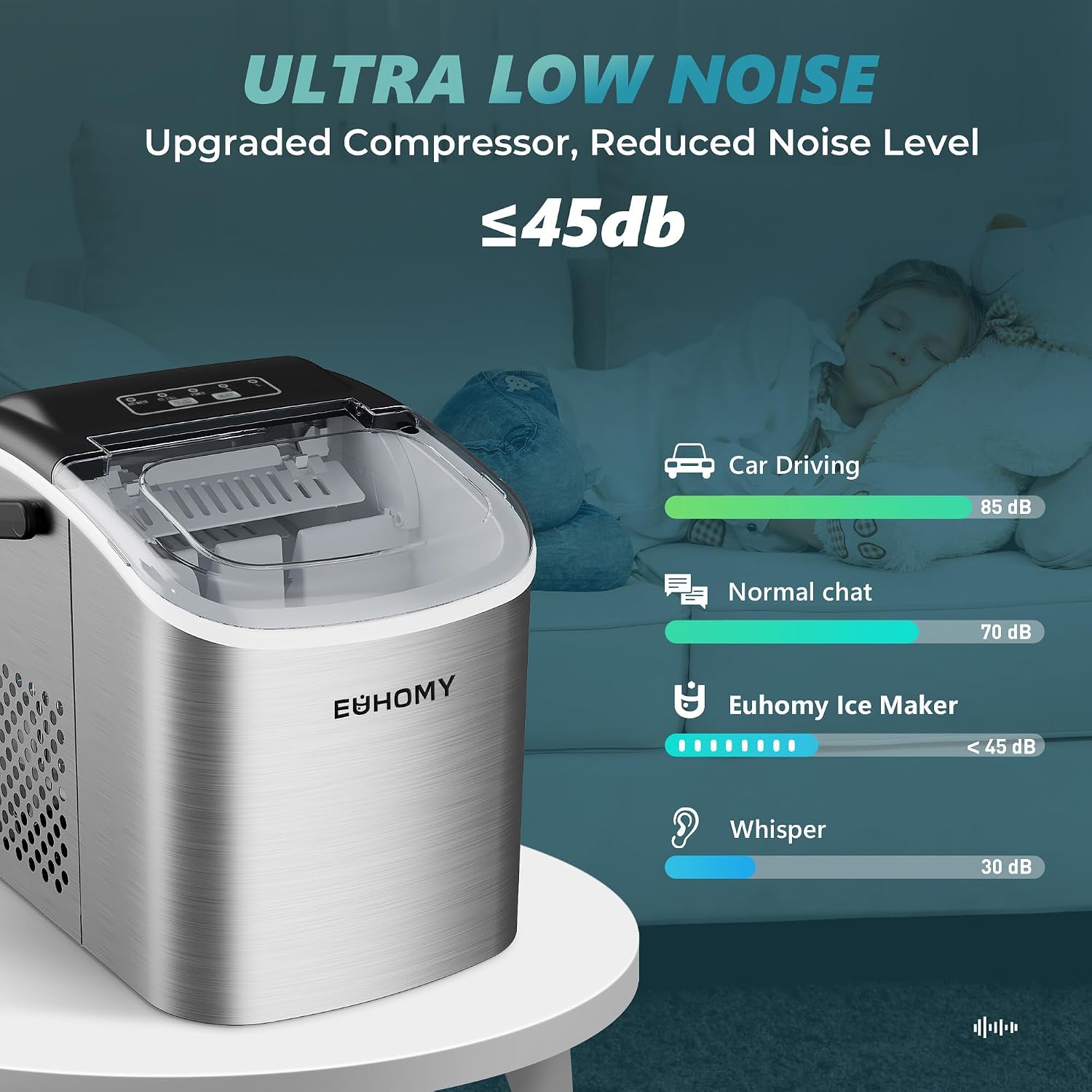 Thumbnail 4 de EUHOMY Ice Maker Machine Countertop: Compact, Quiet and Self-Cleaning
