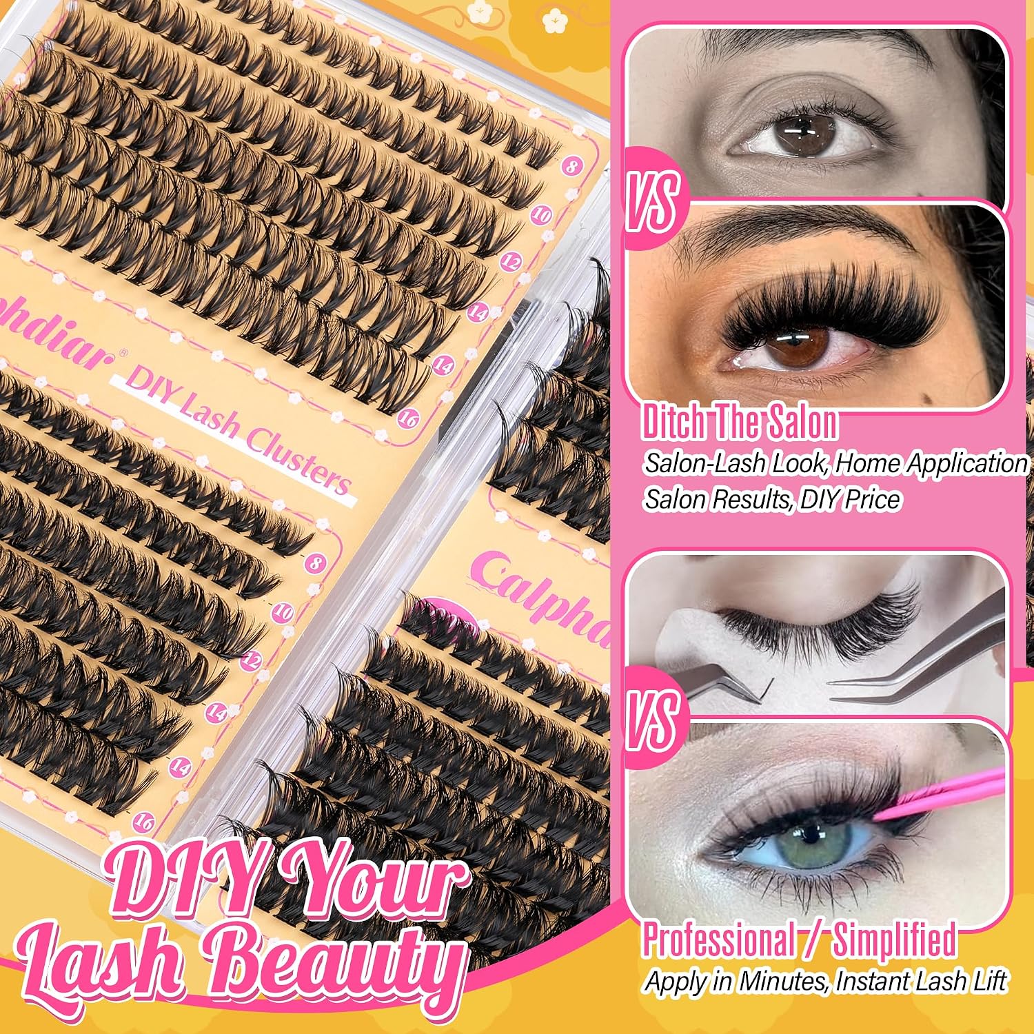 Thumbnail 6 de Calphdiar Eyelash Clusters 474 PCS 💄