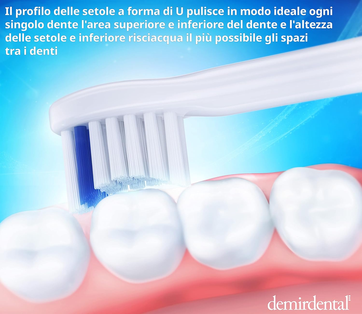 Thumbnail 4 de 8 Pack testine demirdental compatibili Philips Sonicare HX6088e (Mini, Extra Morbido, Bianco)