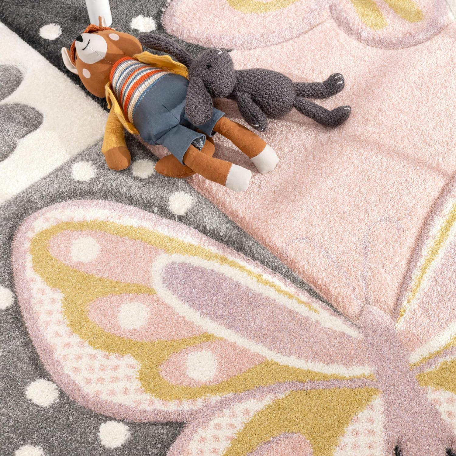 Detalle de Kinderteppich Regenbogen 80x150 cm Kurzflor