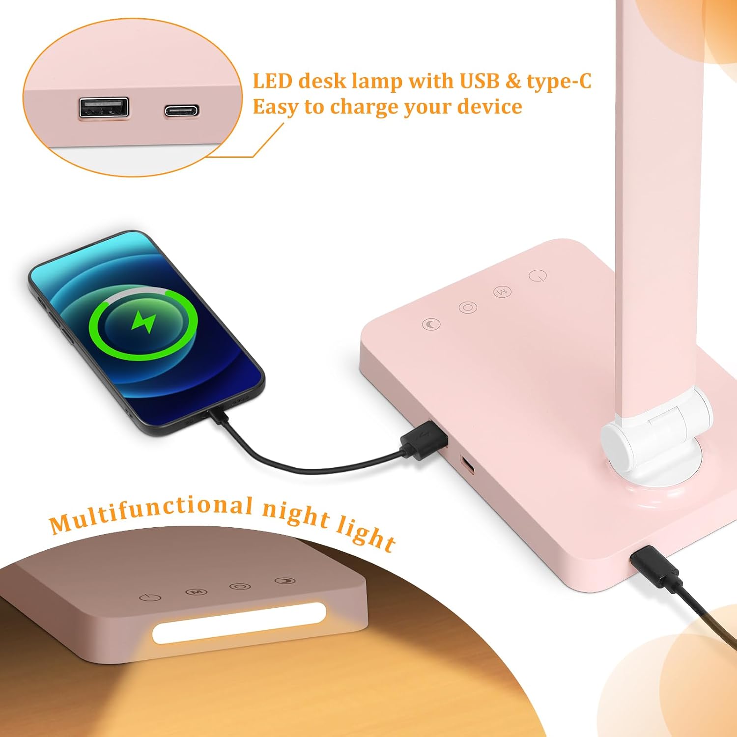 Detalle 2 de LED Desk Lamp with USB Ports