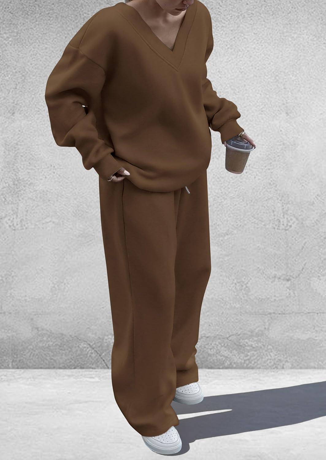 Detalle 1 de PRETTYGARDEN Women's Sweatsuit, Wide-Leg Pants