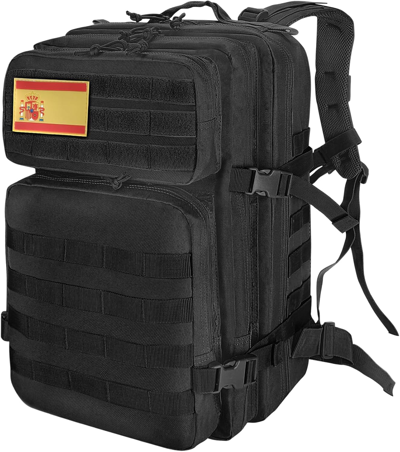 Detalle de HEMSO Mochila Militar 45L impermeable: gran capacidad y sistema Molle para tus aventuras