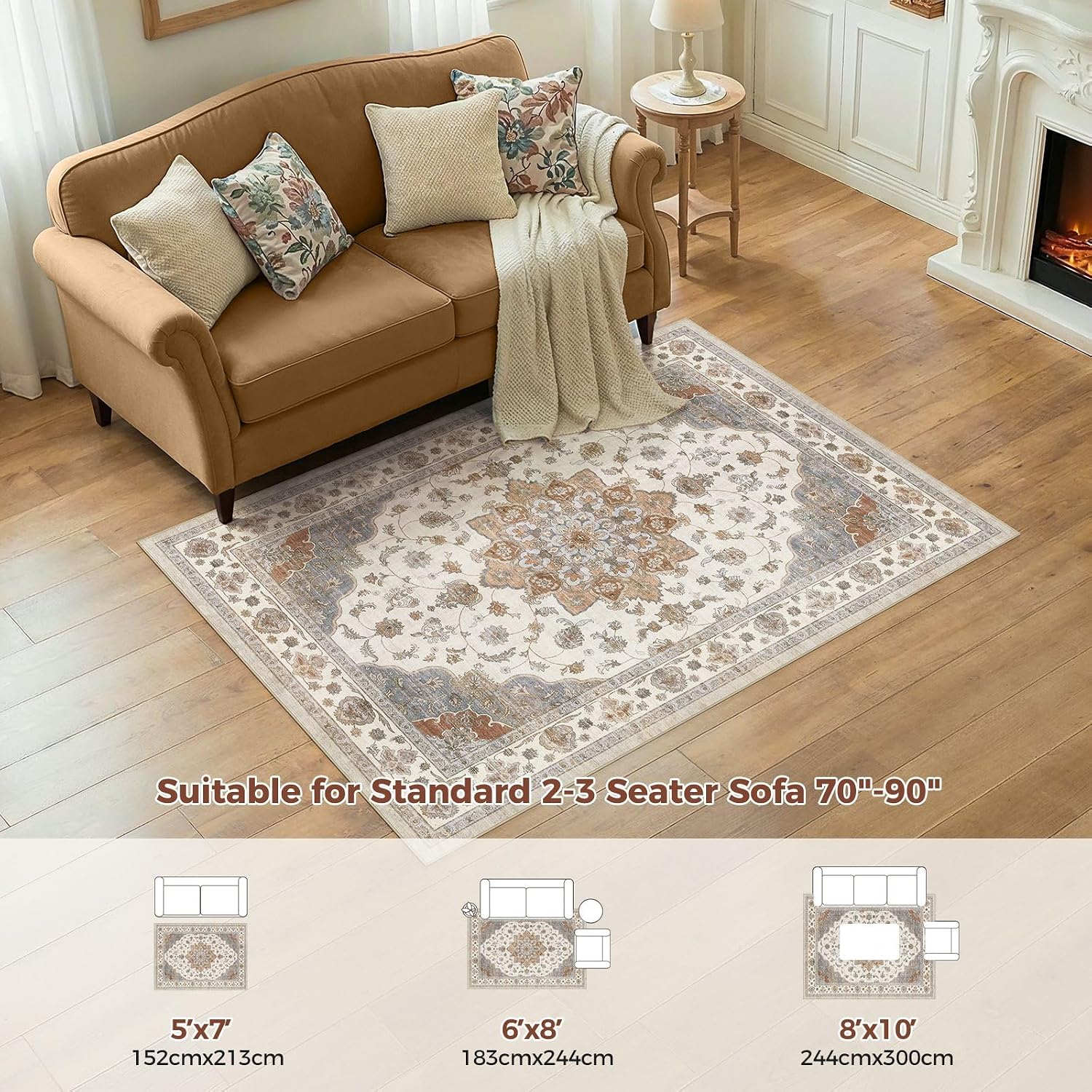 Thumbnail 4 de WITSHOCK 6x9 Area Rug for Living Room
