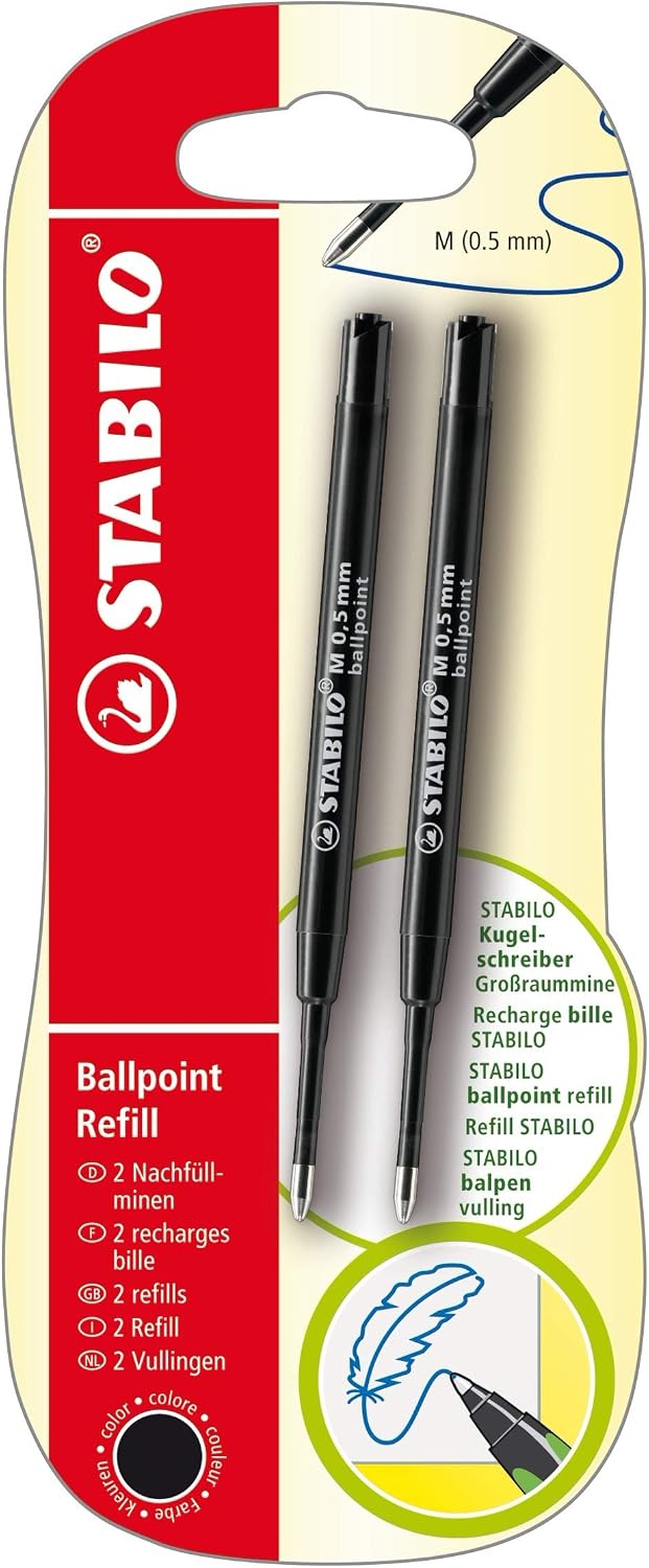 Thumbnail 6 de STABILO Recharge – Lot x 10 recharges stylo bille STABILO pointball Noir