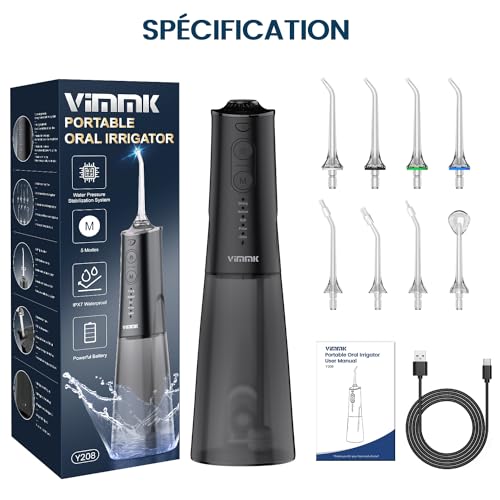 Thumbnail 7 de Vimmk Jet dentaire rechargeable, 5 modes, 8 embouts et réservoir de 300 ml