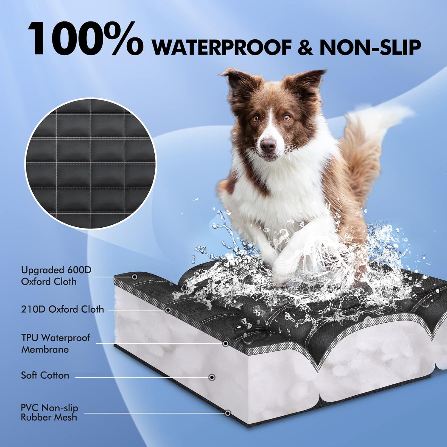 Thumbnail 1 de Hopidogie Dog Car Seat Cover 4-in-1, 100% Waterproof