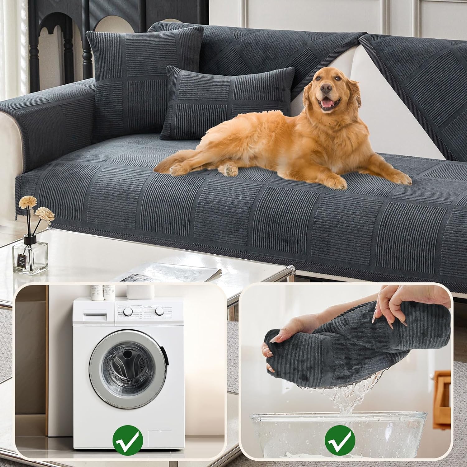 Detalle 2 de BXAEYIPOR Sofa Ăberzug đ