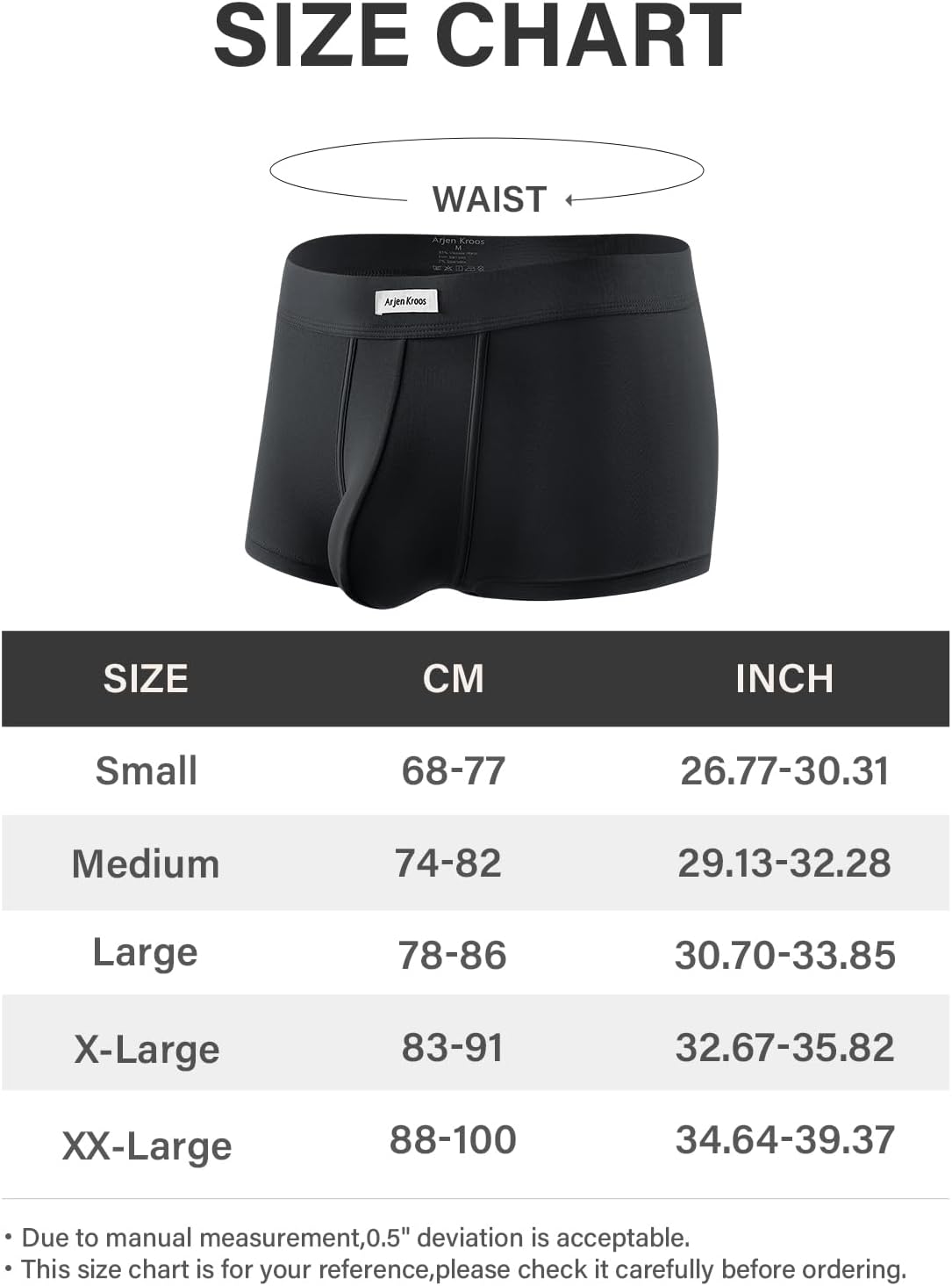 Detalle 2 de Arjen Kroos Bambus-Boxershorts für Herren im 3er-Pack – weiche, atmungsaktive Unterwäsche