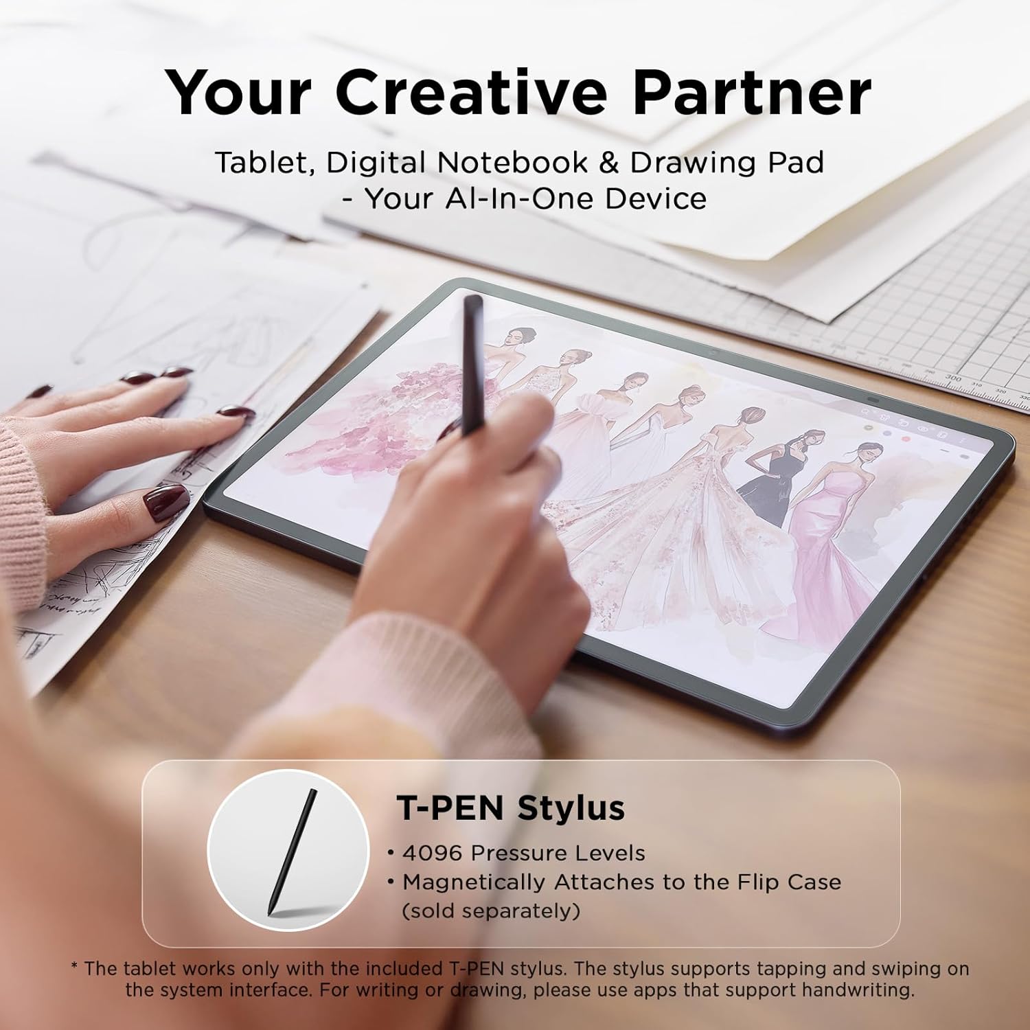 Thumbnail 1 de TCL NXTPAPER 11 Gen 2 Android Tablet (11-inch) with NXTPAPER 4.0 Display, Stylus & Notebook Features, Gray