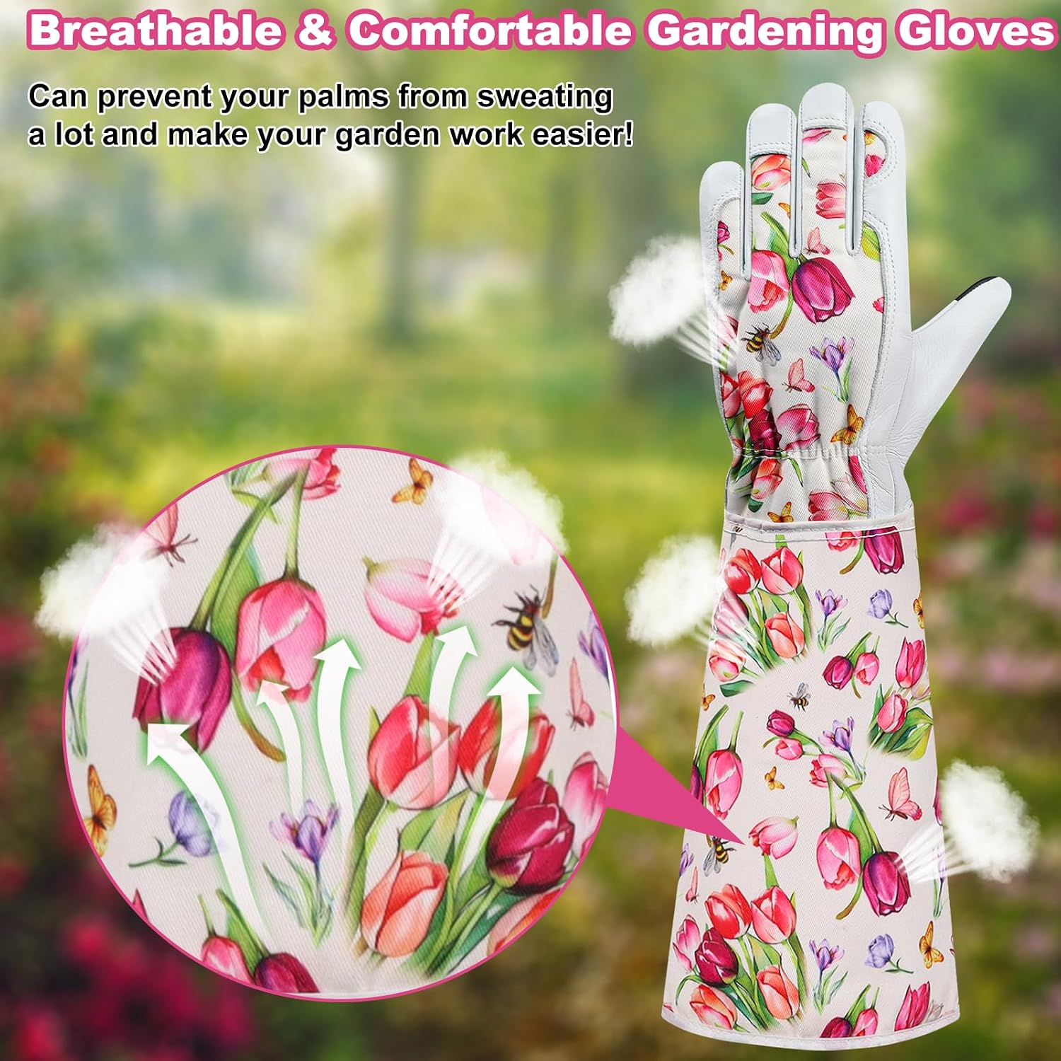 Thumbnail 4 de DLY Gardening Gloves Thorn-Proof Leather Medium