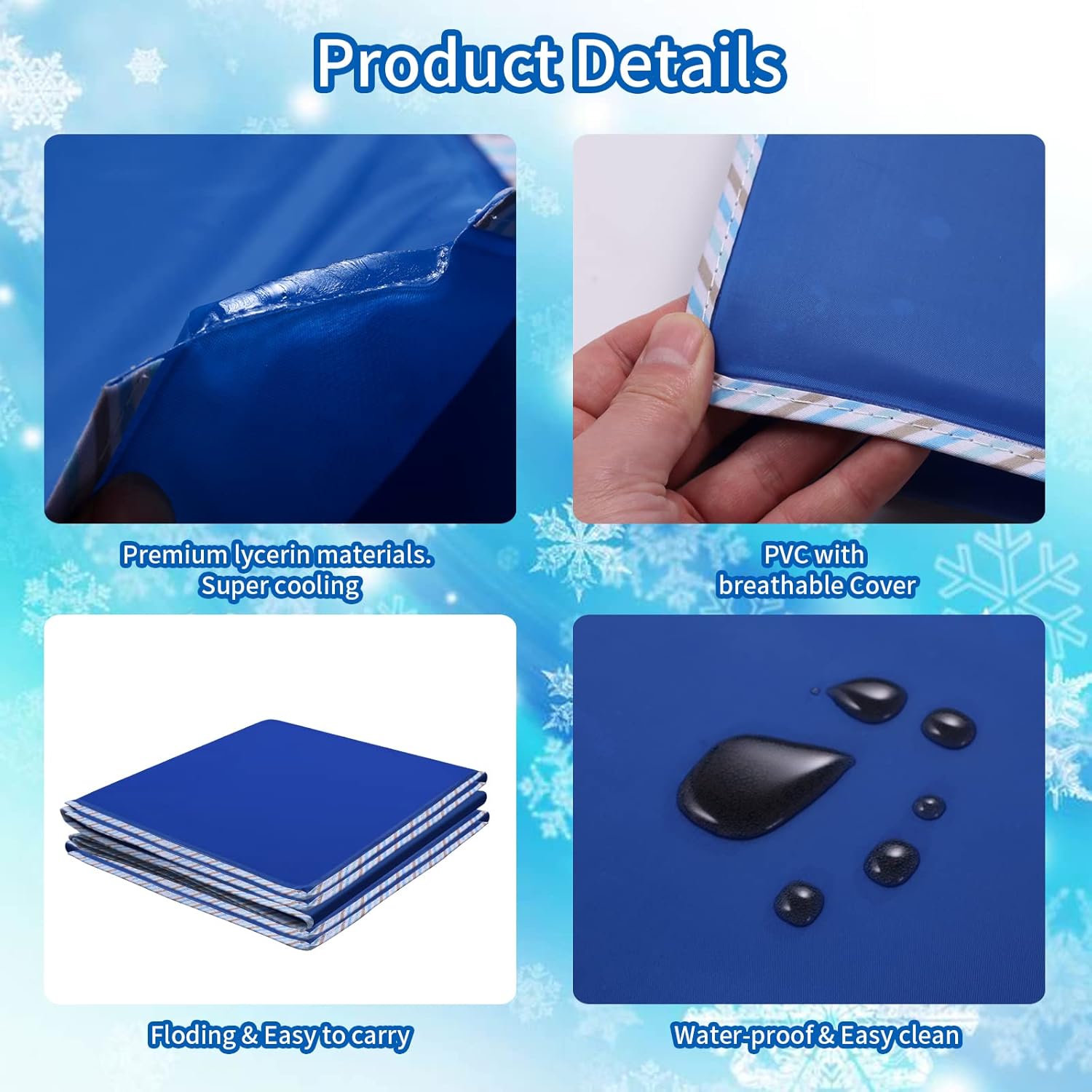 Thumbnail 2 de GENERAL ARMOR Gel Kühlmatte Kühlkissen 140×70 cm – Vielseitige Kühlung für Haustiere und Menschen