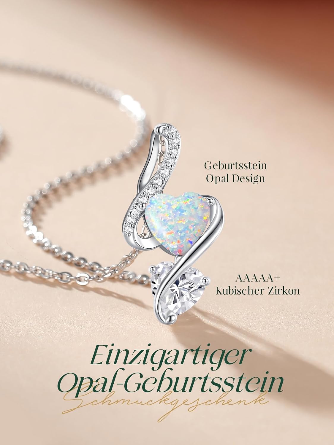 Detalle 1 de LOUISA SECRET Opal Halskette Infinity