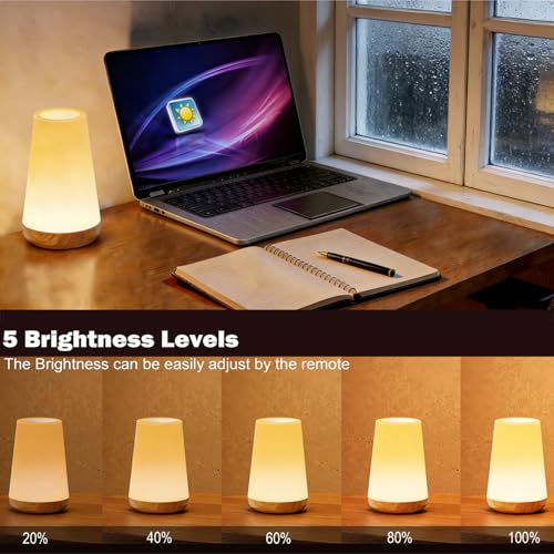 Detalle de Caxmtu LED Night Light: Touch, Remote, and RGB Sleep Lamp for Kids’ Bedrooms