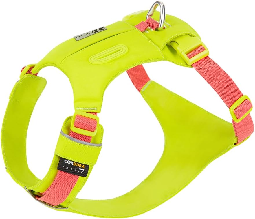Detalle de Small Combination Dog Harness with Pocket - Adjustable, Turquoise (Lemon Yellow) – S