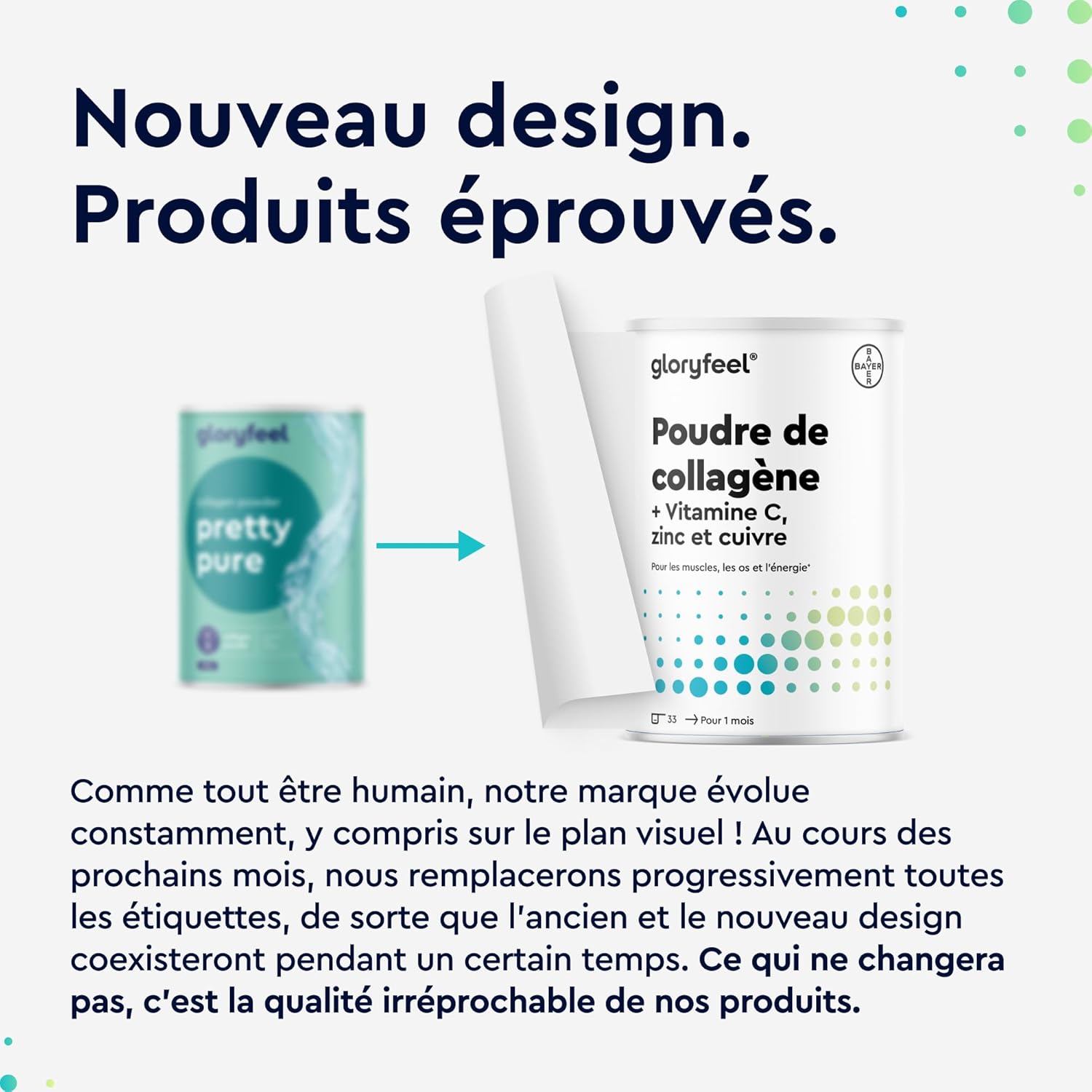 Thumbnail 1 de Poudre de Collagène 500 g Sans Saveur – gloryfeel, 12 500 mg par dose avec Vitamine C, Zinc et Cuivre