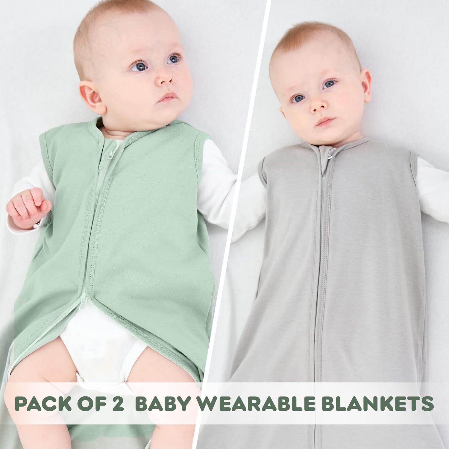 Thumbnail 6 de Looxii Baby Sleeping Bag 0.5 Tog Sleep Sack – 3 Pack, 100% Cotton