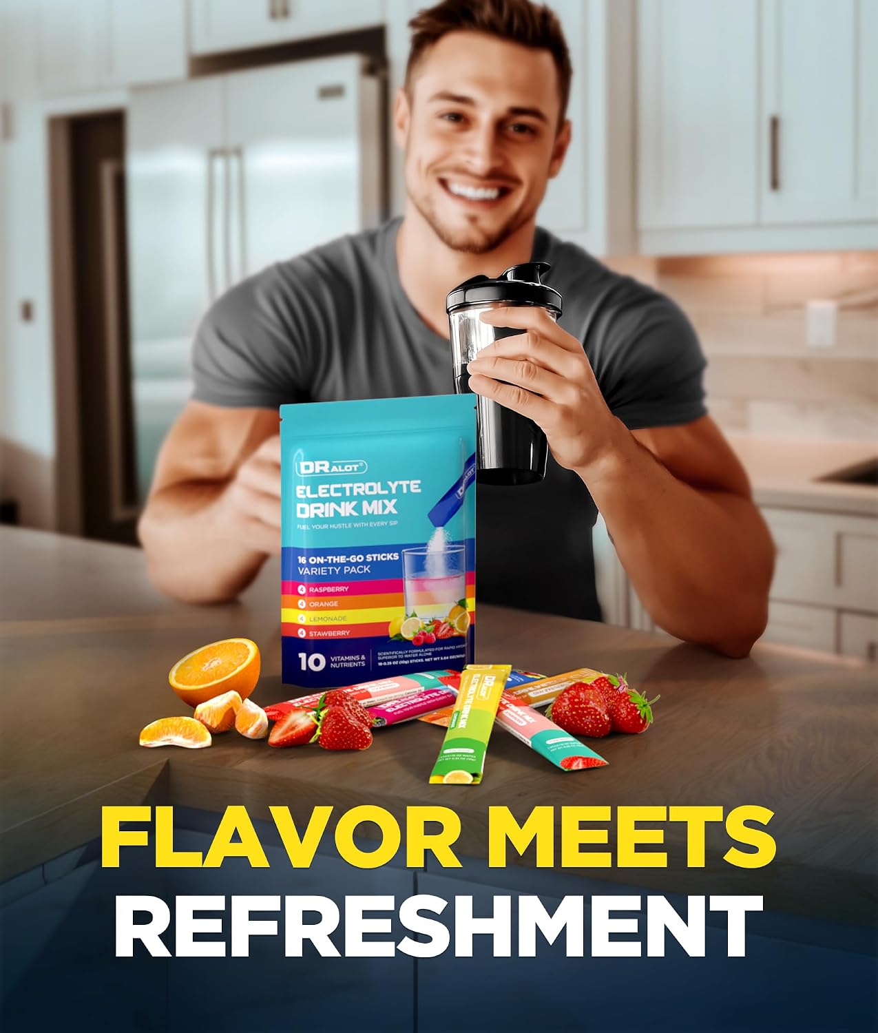 Thumbnail 6 de Dralot Electrolyte Powder, 16 Sticks