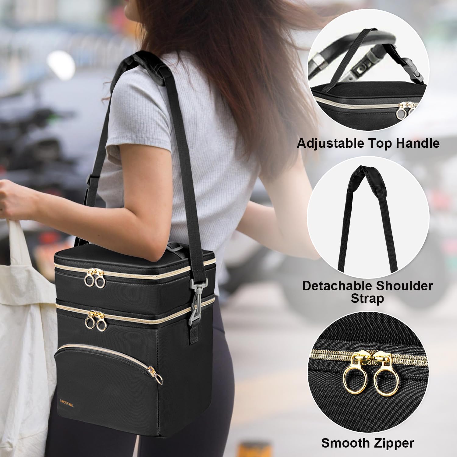 Detalle 1 de Breastmilk Cooler Bag, 6-Bottle Capacity