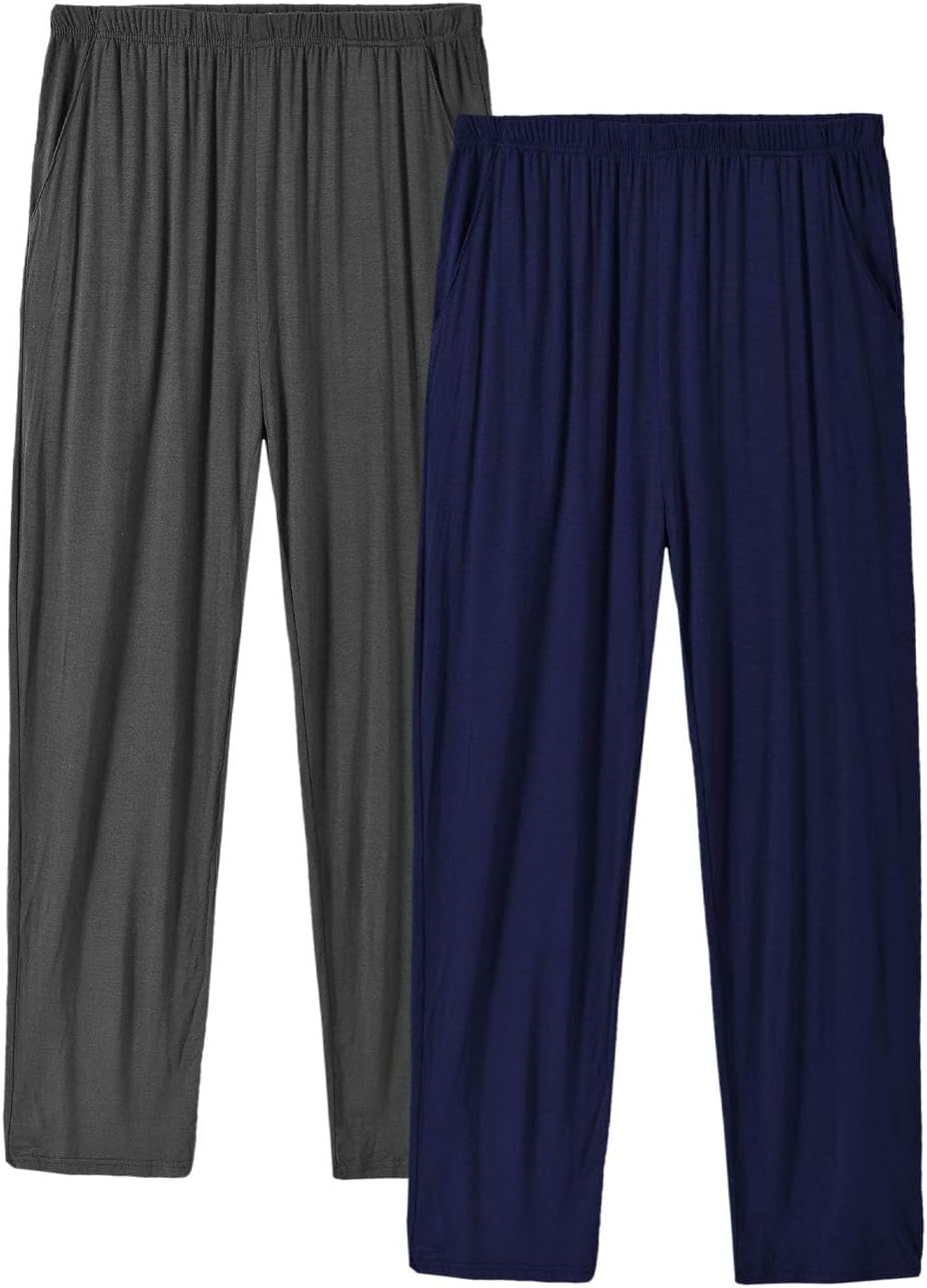 Detalle de Pyjama homme MoFiz : bas court et long en modal doux, avec poches et taille ajustable