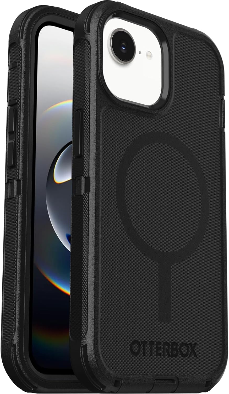 Detalle de OtterBox Defender Series MagSafe Case for iPhone 17e–13: Ultra-Rugged, Drop-Proof Protection
