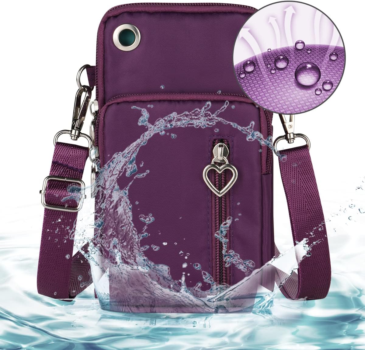 Thumbnail 6 de Aucuu Petit sacoche téléphone pour femme avec bandoulière réglable (pour écrans jusqu’à 7")