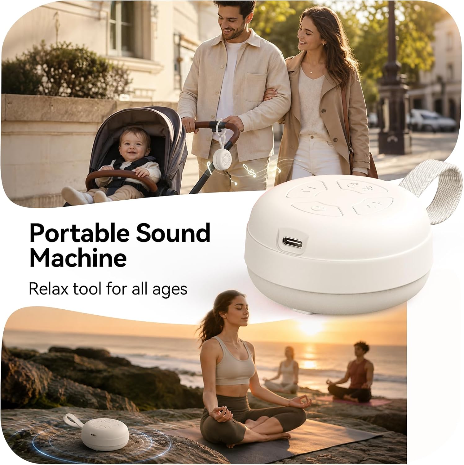 Thumbnail 6 de FENDALE SMYX02-Putty Portable Baby Sound Machine with Bluetooth 5.4 and 20 Sounds