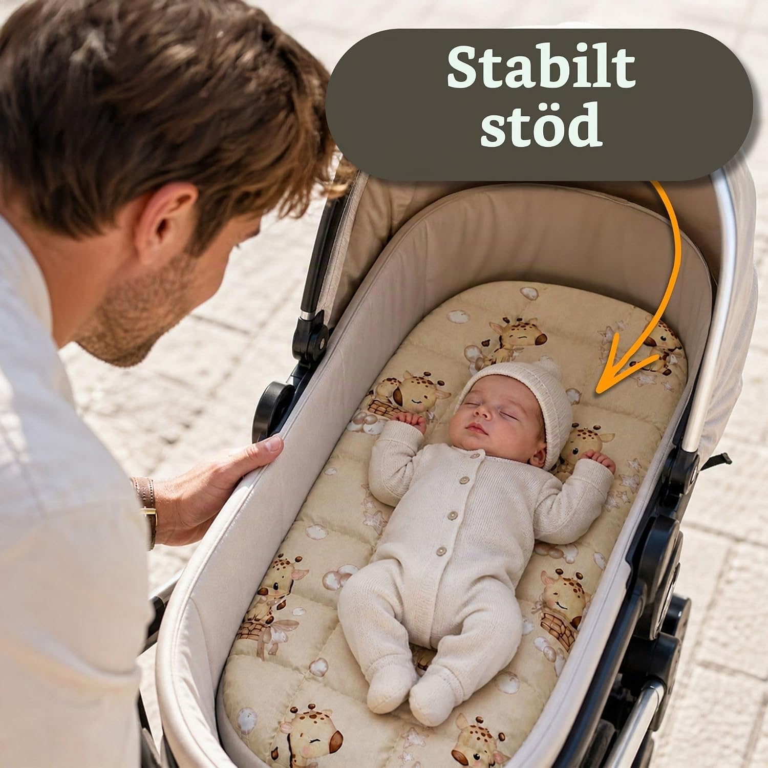 Detalle de Totsy Baby madrass 75 × 35 cm för liggdel med bambuöverdrag