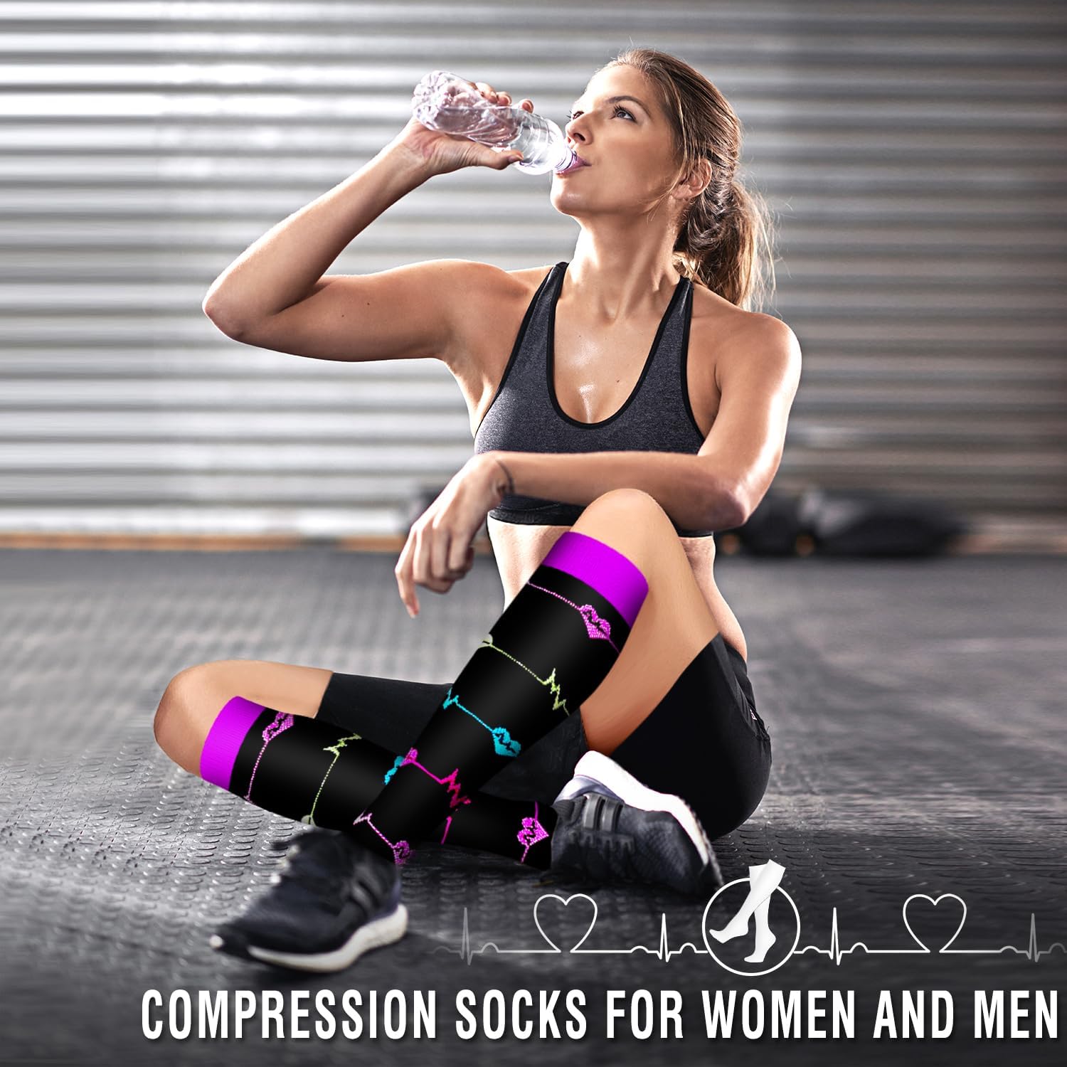 Thumbnail 1 de Bluemaple 6-Pack Copper Compression Socks for Women and Men