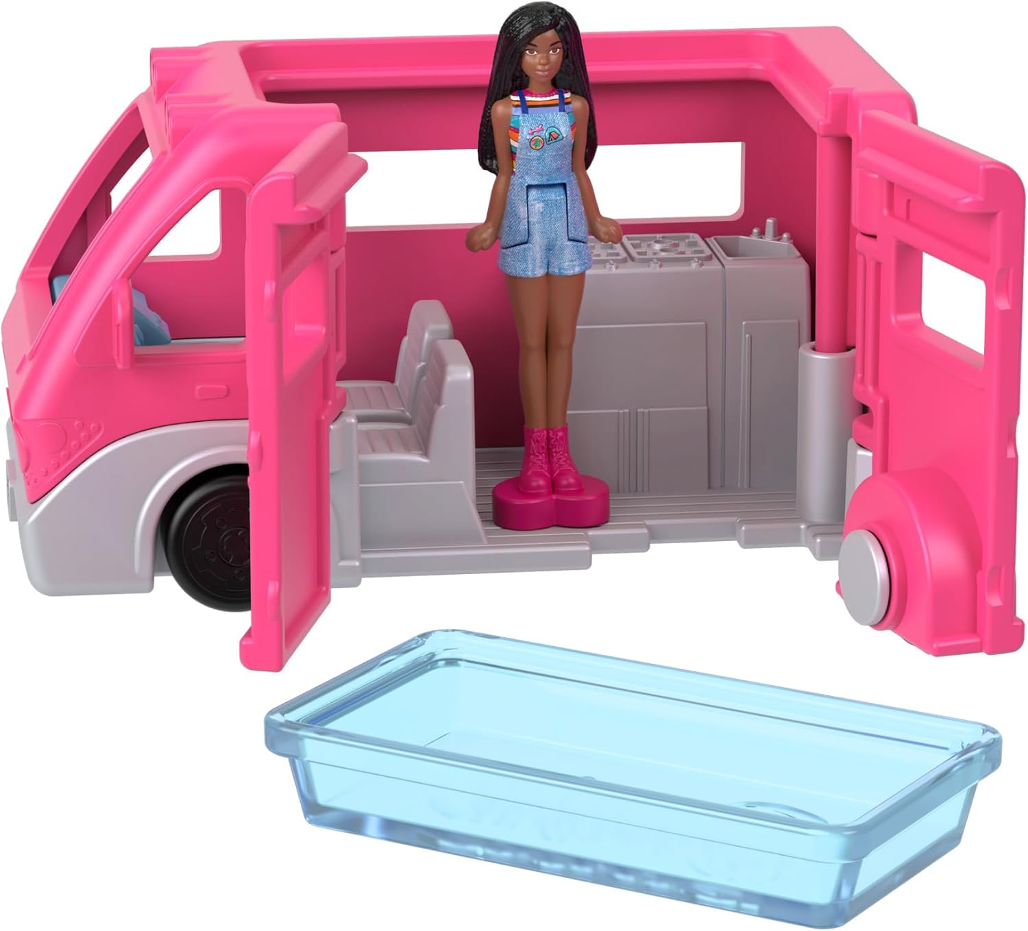 Detalle de Barbie Maison de Rêve Mini-BarbieLand – Coffret avec 3 Véhicules et 4 Poupées