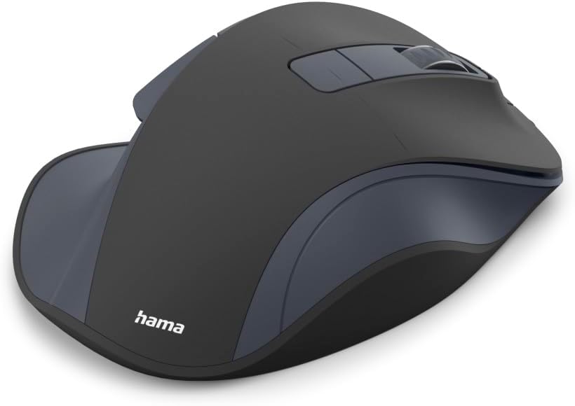 Thumbnail 2 de Hama kabellose wiederaufladbare Maus „WM-500“ mit 6 Tasten, 800/1200/1600 DPI und 2,4-GHz-Funk – schwarz