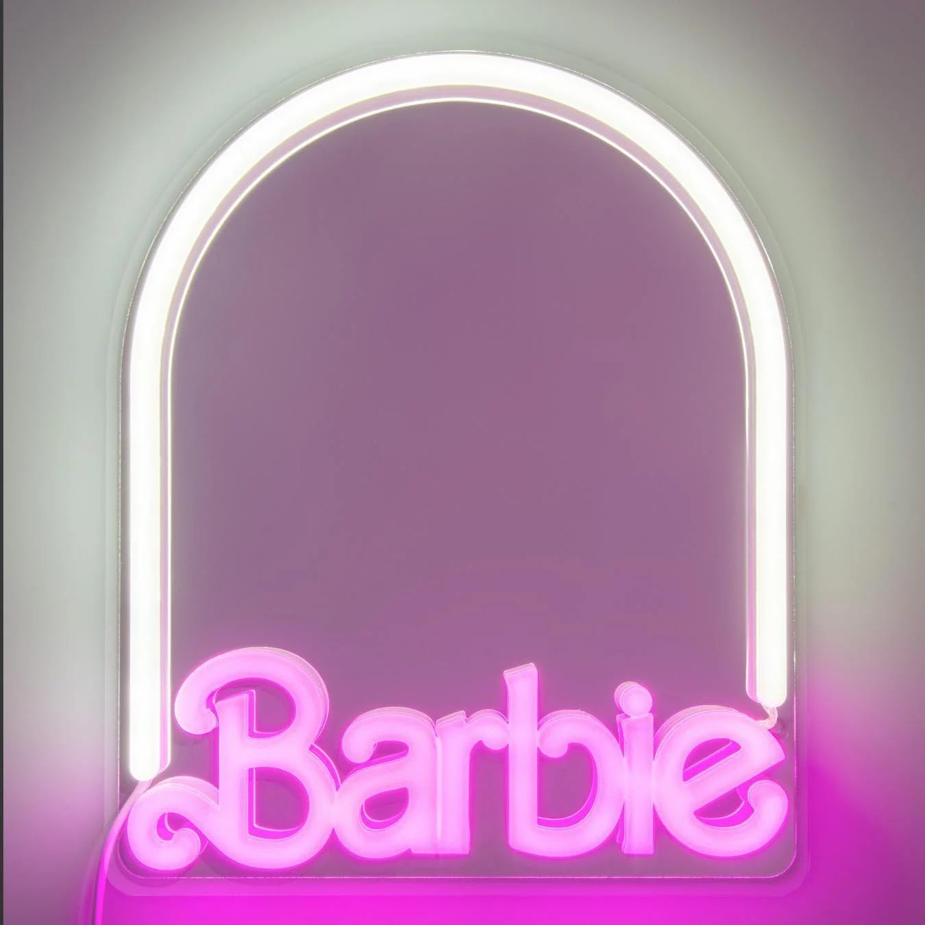 Thumbnail 2 de Paladone Specchio da parete con luce neon LED Barbie – licenza ufficiale Mattel