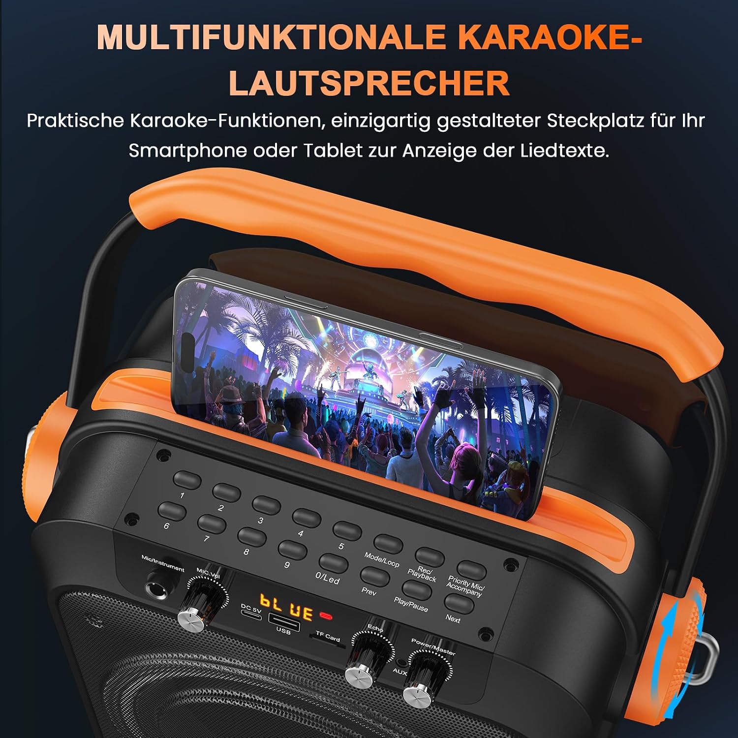 Thumbnail 4 de JYX Karaoke Maschine mit 2 Mikrofonen