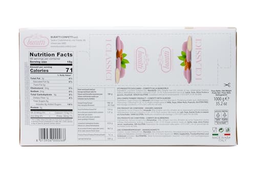 Detalle de Buratti Confetti alla Mandorla Intera Rosa – Conf. 1000 g