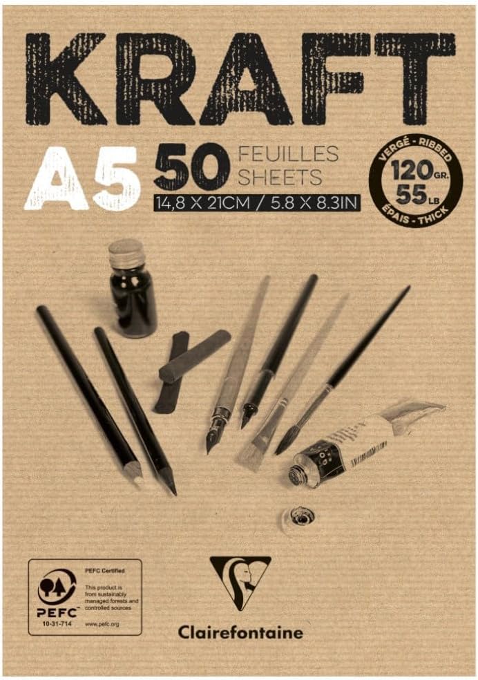 Detalle de Clairefontaine 975814C Blocco Kraft A5 50 fogli