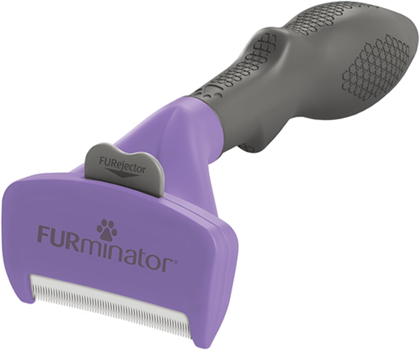 Detalle de FURminator 中・大型猫長毛種用グルーミングブラシ ステンレス刃・ワンプッシュ式