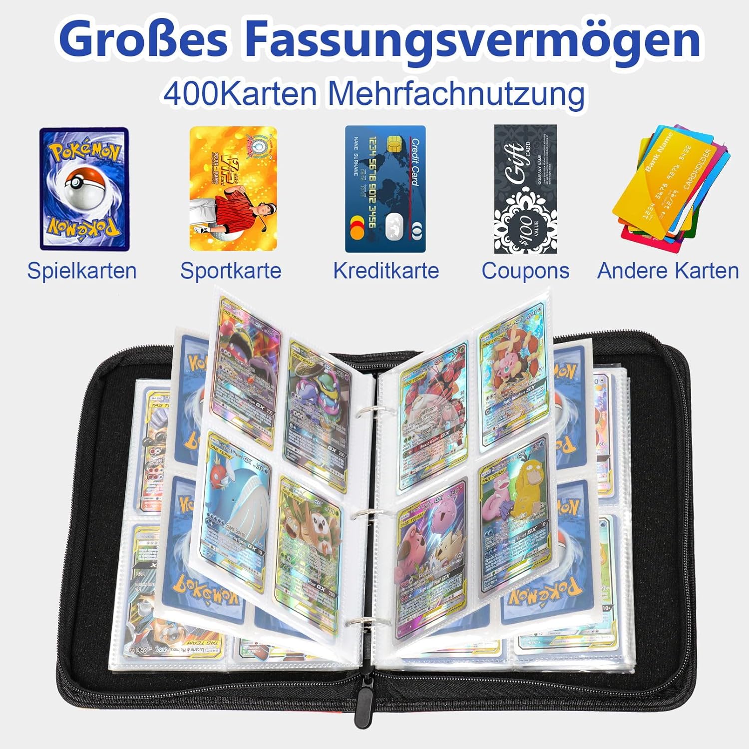 Thumbnail 2 de cm4 Sammelalbum 50 Seiten für Pokemon 📚