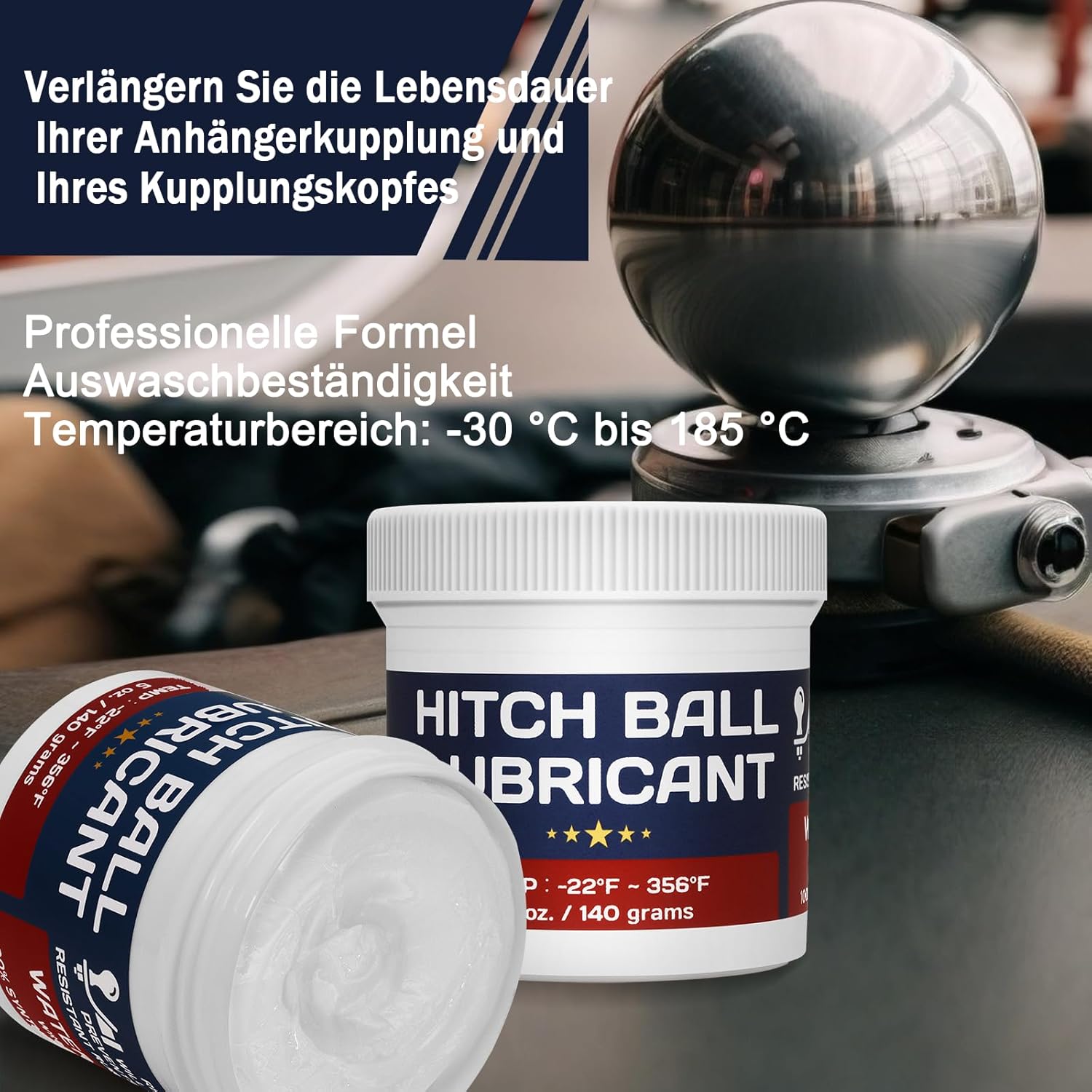 Thumbnail 4 de BTAS Anhängerkupplungskugel-Schmiermittel-Wasserfestes Fett mit PTFE, 140 g