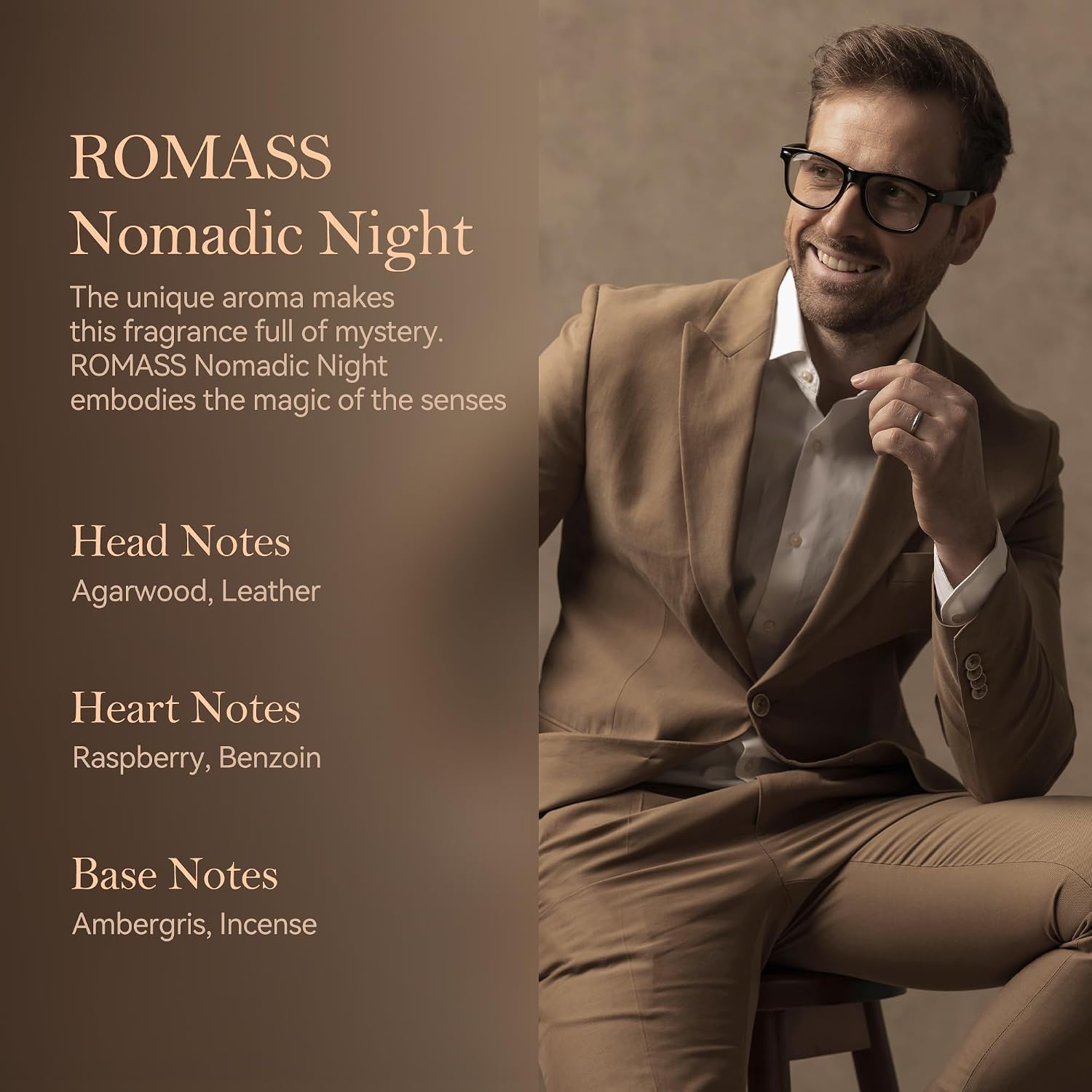 Thumbnail 5 de ROMASS Nomadic Night Long Lasting Unisex Oud Perfume – 3.4oz / 100ml Eau de Parfum