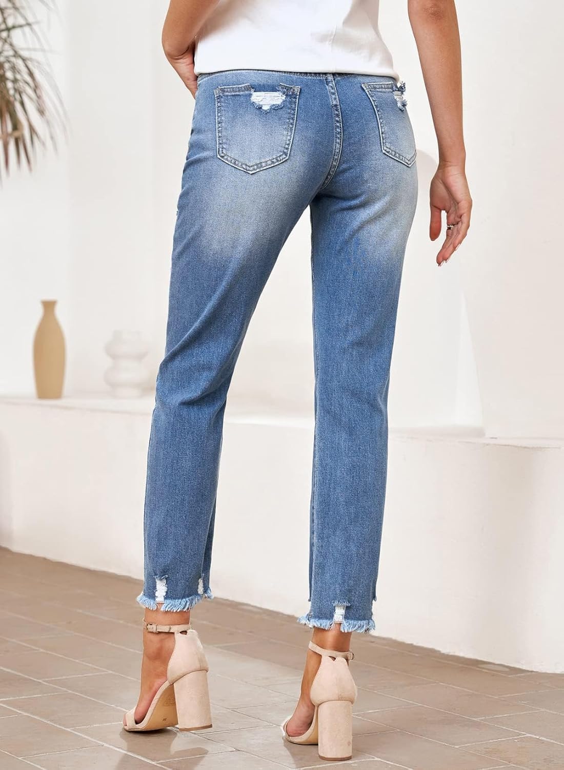 Thumbnail 3 de EVALESS High Waisted Ripped Jeans 2026