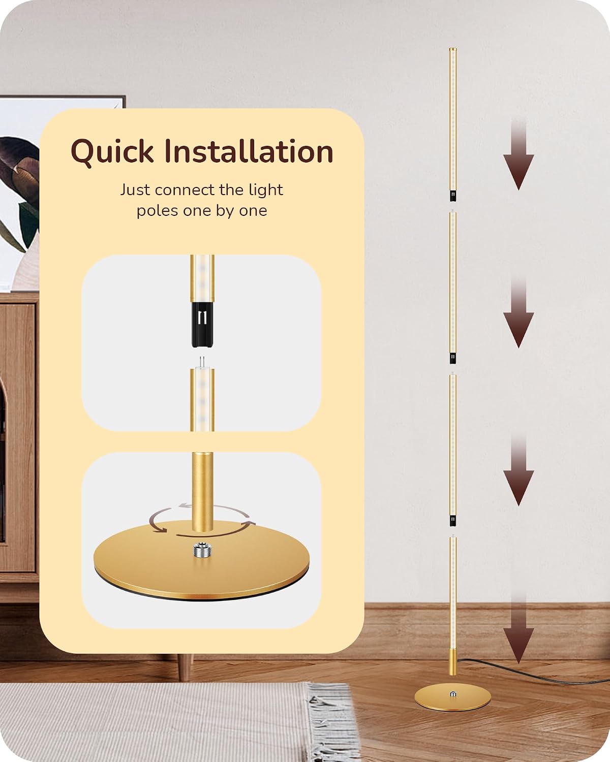 Thumbnail 5 de EDISHINE Floor Lamp 59.84-inch