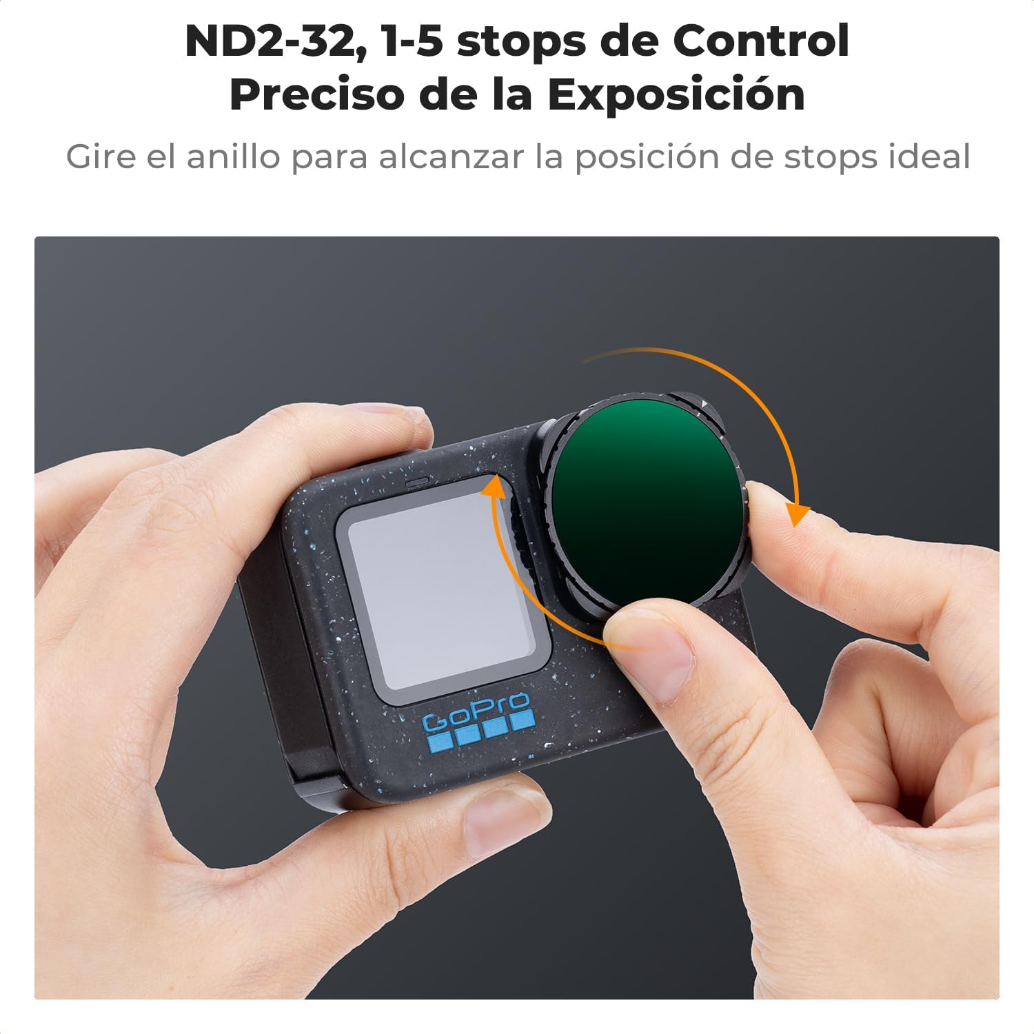 Thumbnail 2 de K&F Concept Variable ND2-32 filtro ND para GoPro 28 capas