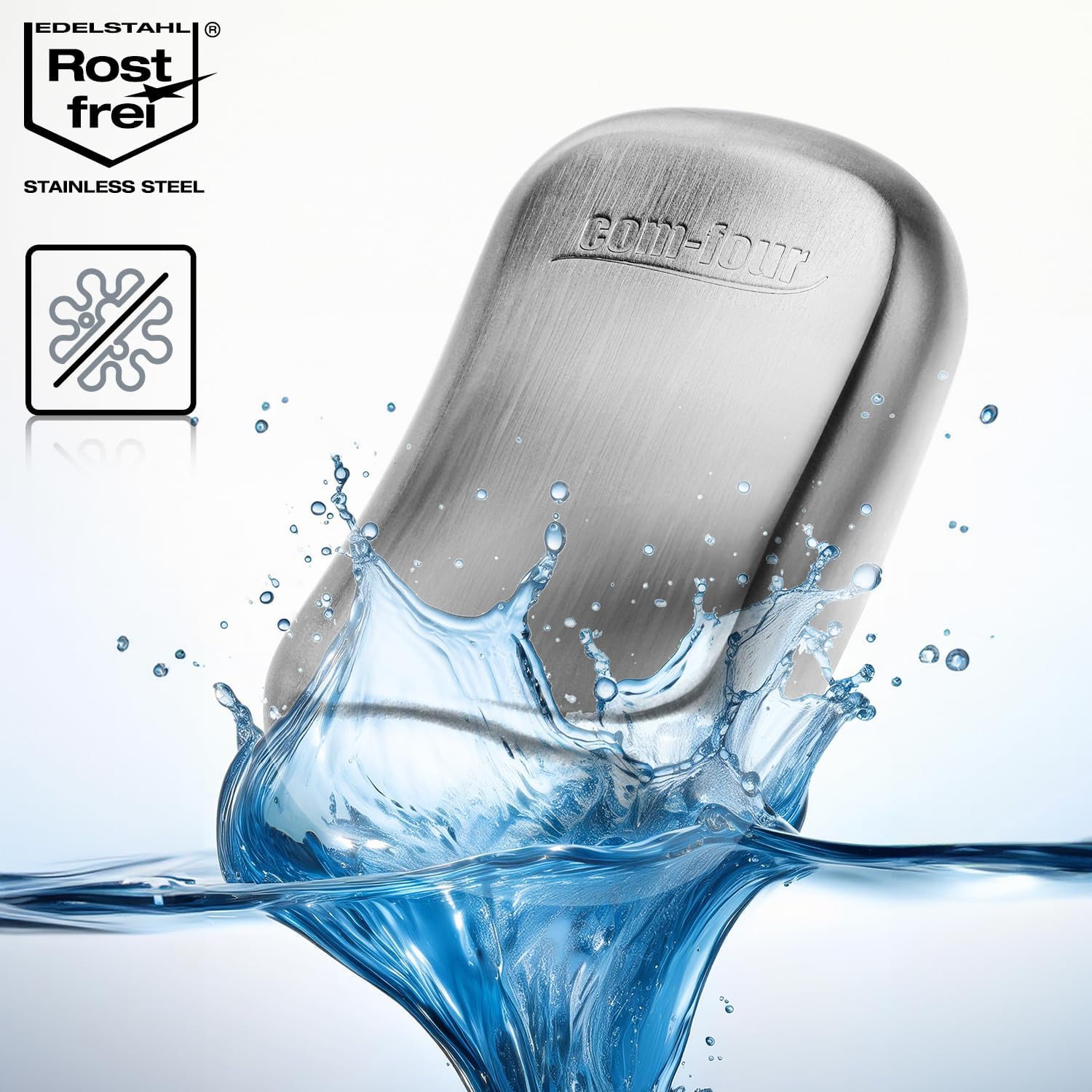 Detalle de com-four Sapone antiodore in Acciaio Inossidabile – neutralizzatore di odori antibatterico
