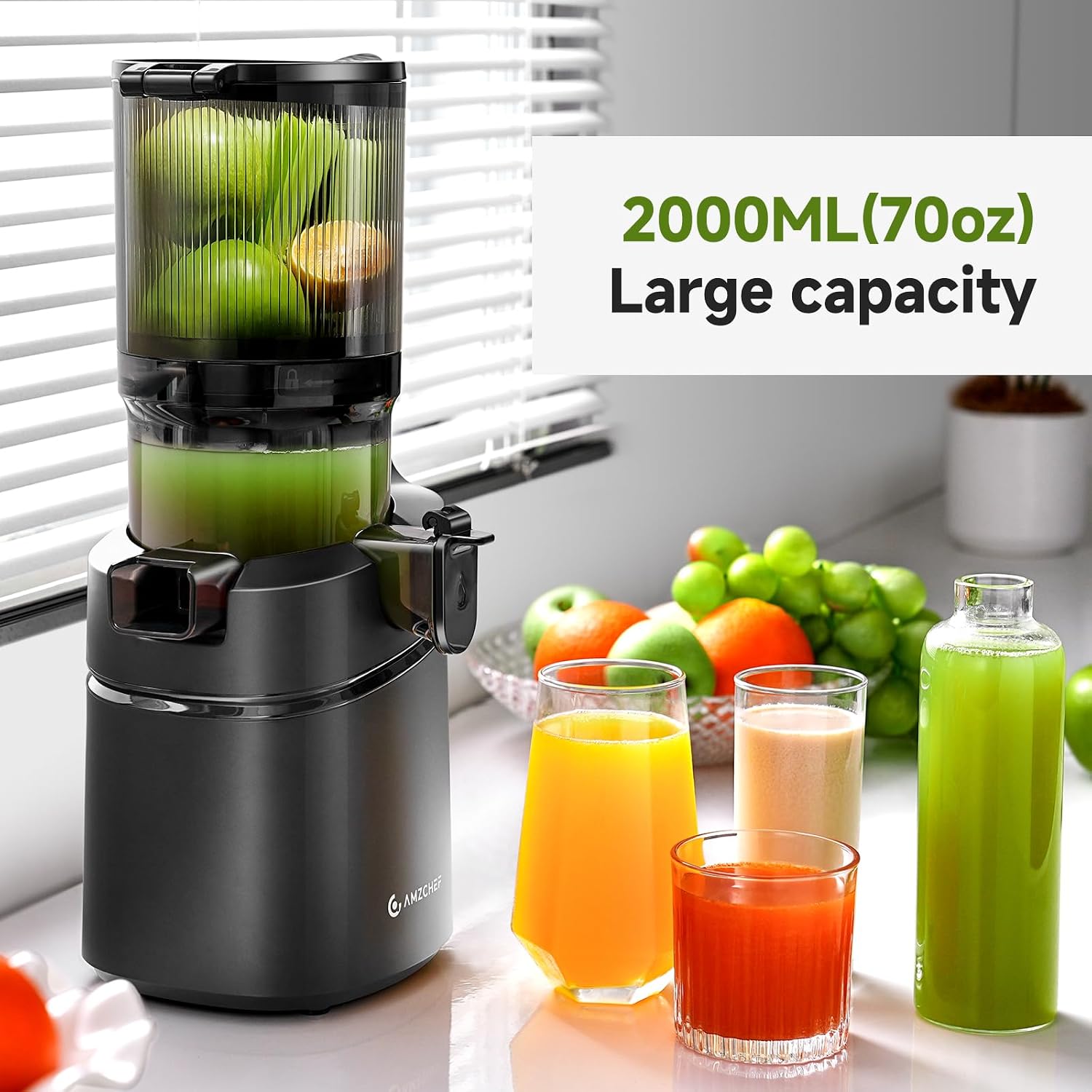 Detalle de AMZCHEF SJ-036 250W Slow Juicer Entsafter