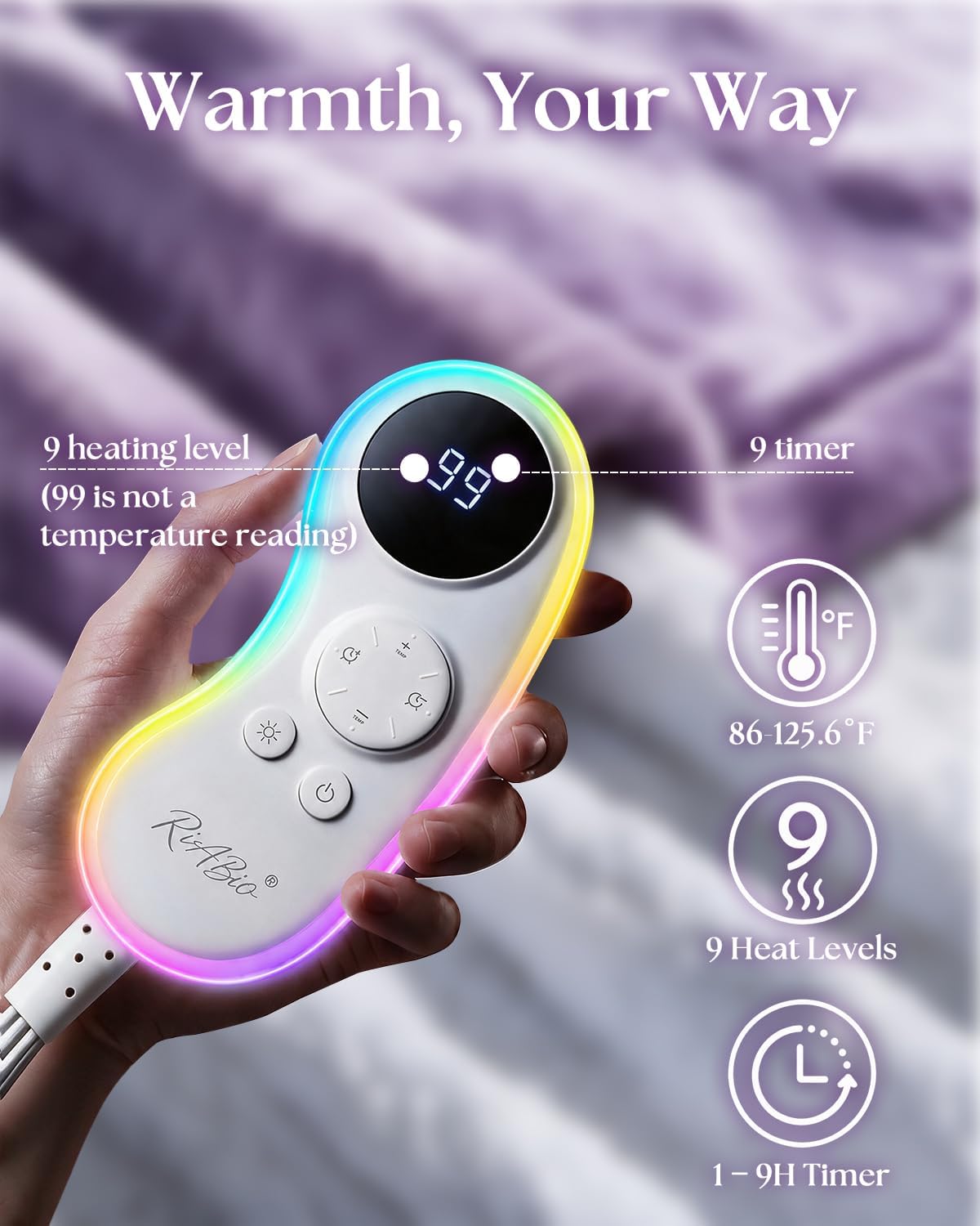 Detalle 2 de RIABIO Electric Heated Blanket Twin