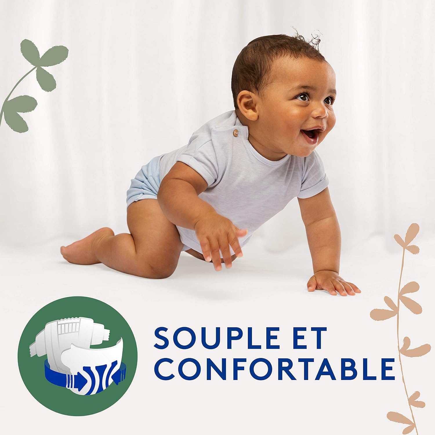 Detalle de Lotus Baby Douceur & Confort – Couches Taille 3 (5-9 kg) Pack 1 mois – 172 couches