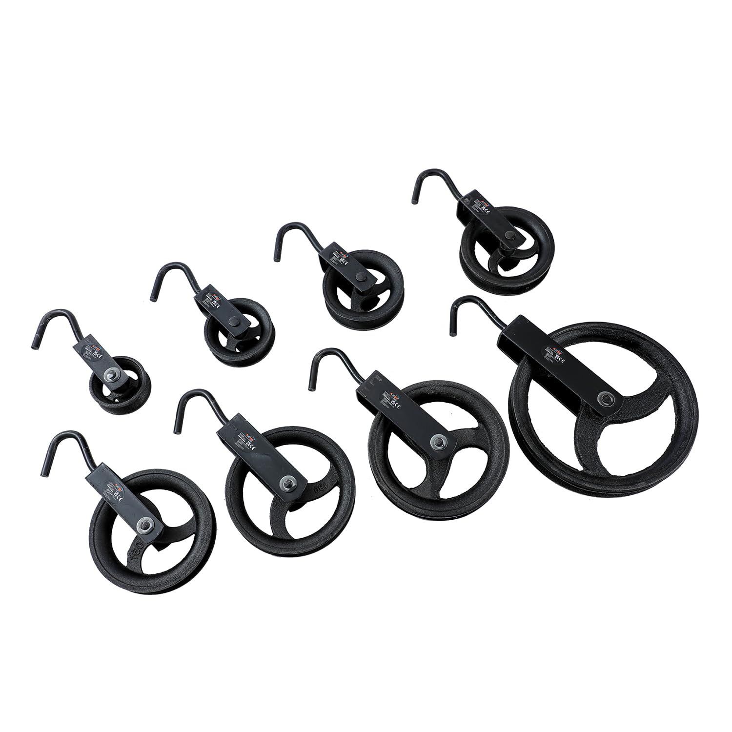 Thumbnail 4 de KATSU Tools 250mm gin wheel scaffolding rope pulley with swivel hook (182127)