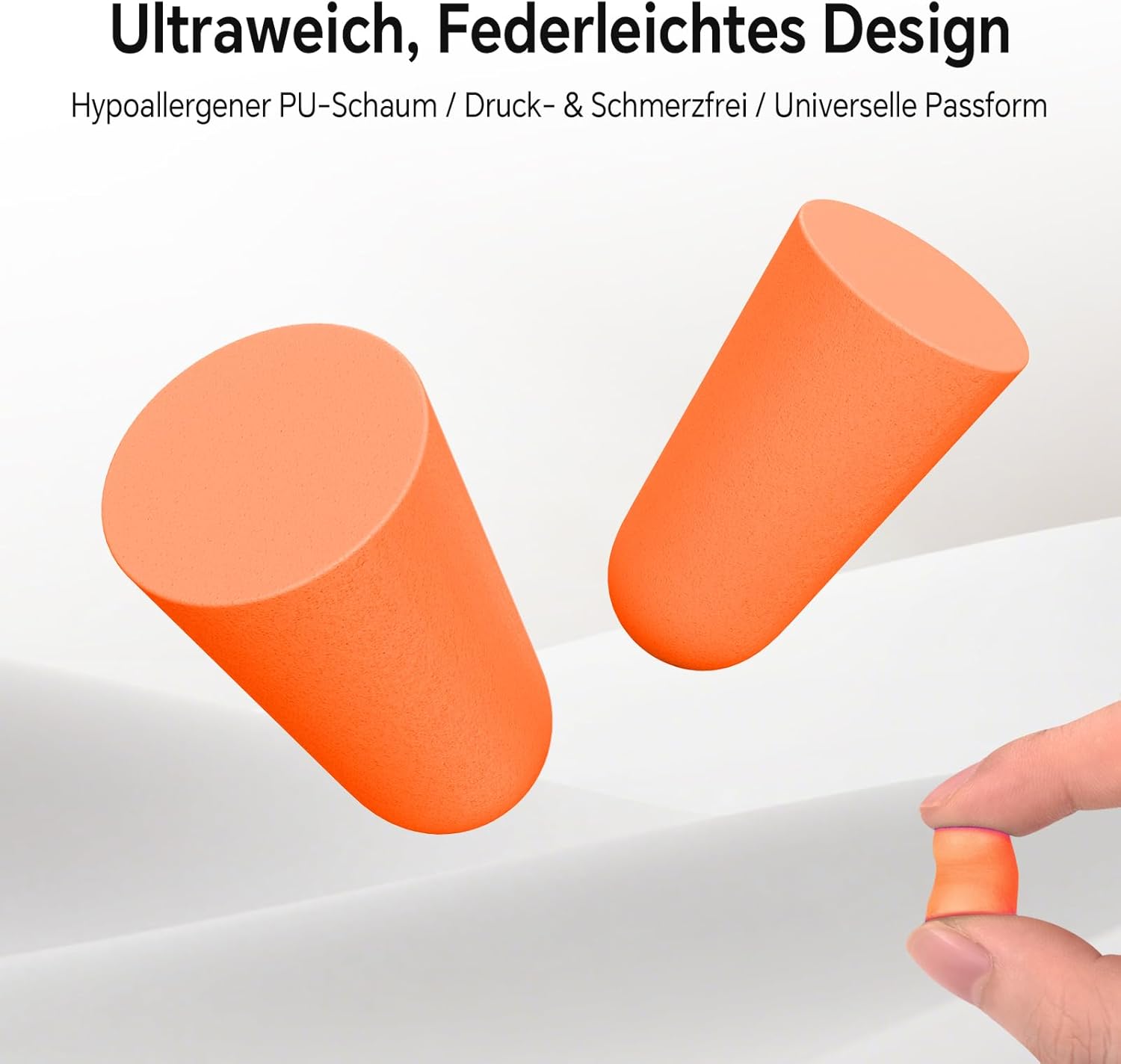 Thumbnail 4 de SURFOU Ear Plugs for Sleep (60 Pairs) – 38 dB Noise Reduction, Tangerine