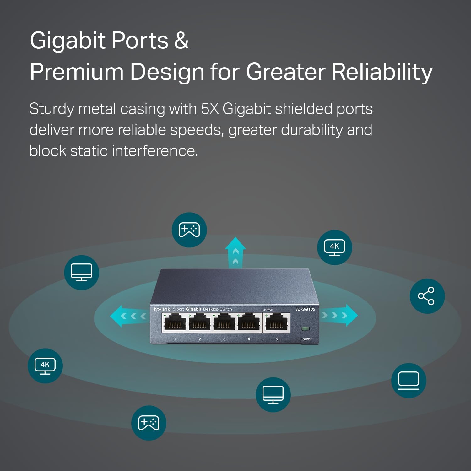 Detalle 2 de TP-Link TL-SG105 5-Port Ethernet Switch