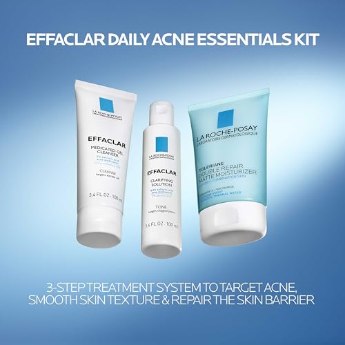 Detalle de La Roche-Posay Effaclar Daily Acne Kit: Cleanser, Toner & Matte Moisturizer